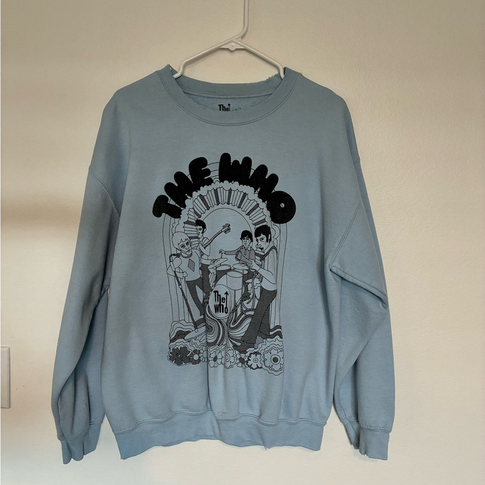 The Who Graphic Blue Crew Neck Sweater